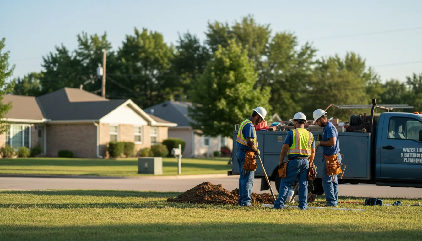 Residential water line and bathroom plumbing service in Anthony, KS